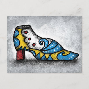 Viktorian Shoe Postcard Vykort