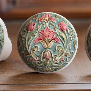 Viktorian Tulip Charm Ceramic Knob Drag Knopp