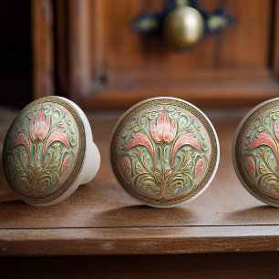Viktorian Tulip Charm Ceramic Knob Drag Knopp
