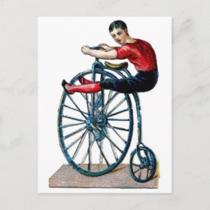 Viktorian Velocipede Vintage-cykel Acrobat Vykort