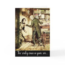 Viktorian Vintage jul-scrooge-kort Sång