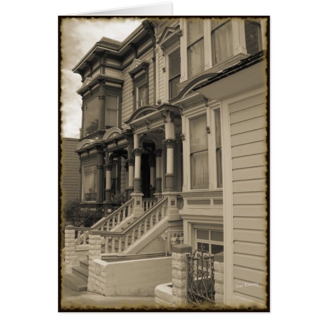 Viktorianer i Sepia #2 Hälsningskort (Framsidan)