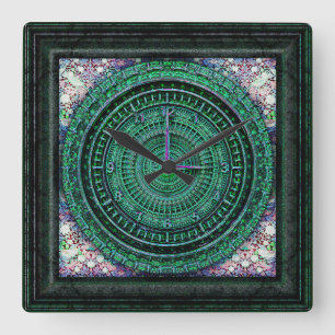 Viktoriansk baroque-klocka fyrkantig klocka