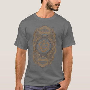 Viktoriansk Behålla Rolling Polyhedral D20 Dice T Shirt