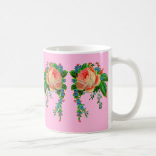 Viktoriansk blommigt kaffemugg