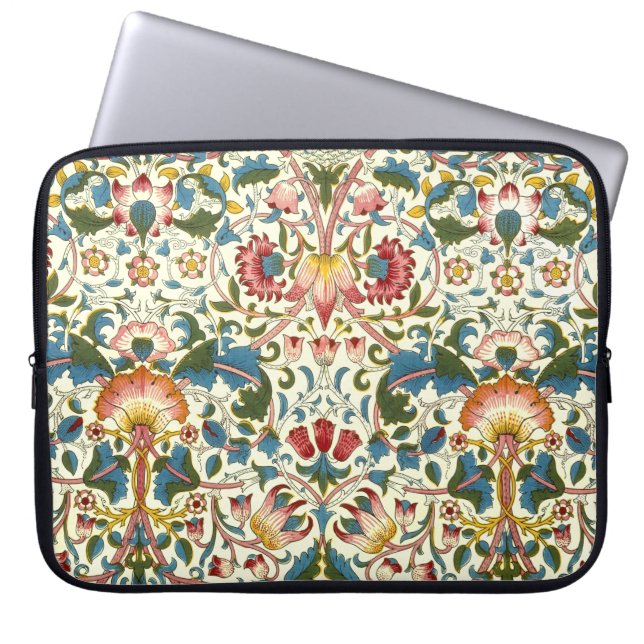 Viktoriansk Blommigt Laptop Sleeve (Framsidan)