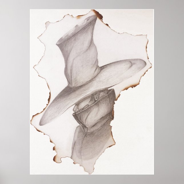 Viktoriansk charm: Bränn Pappra Porträtt på Poster (Framsidan)