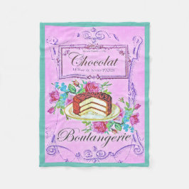 Viktoriansk chokladkaka lila teal fleecefilt