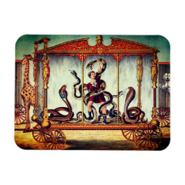 Viktoriansk cirkusutställning av vintage magnet