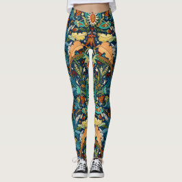 Viktoriansk damm midnatt leggings