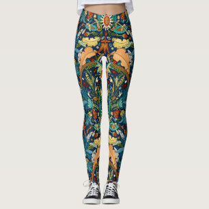 Viktoriansk damm midnatt leggings