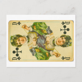 Viktoriansk drottning av klubbar vykort