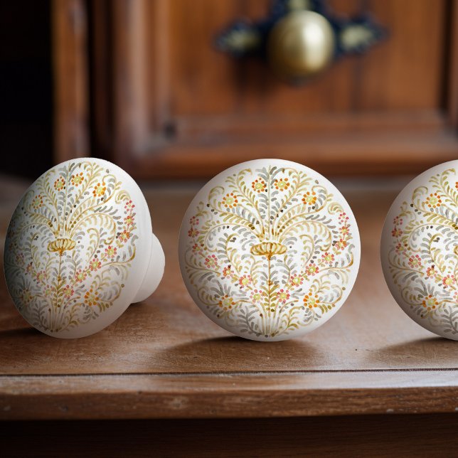 Viktoriansk filigree-Blommigt, vattenfärg Knopp (Skapare uppladdad)