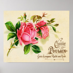 Viktoriansk Fransk Chocolate Advertisement Poster