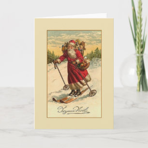 Viktoriansk Fransk Joyeux Noël julkort Helgkort