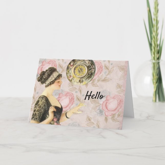 Viktoriansk Hej Kort (Framsida)