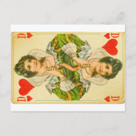 Viktoriansk hjärtedrottning vykort