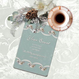 Viktoriansk inbjudan till Blommigt-arkiv i Grönt