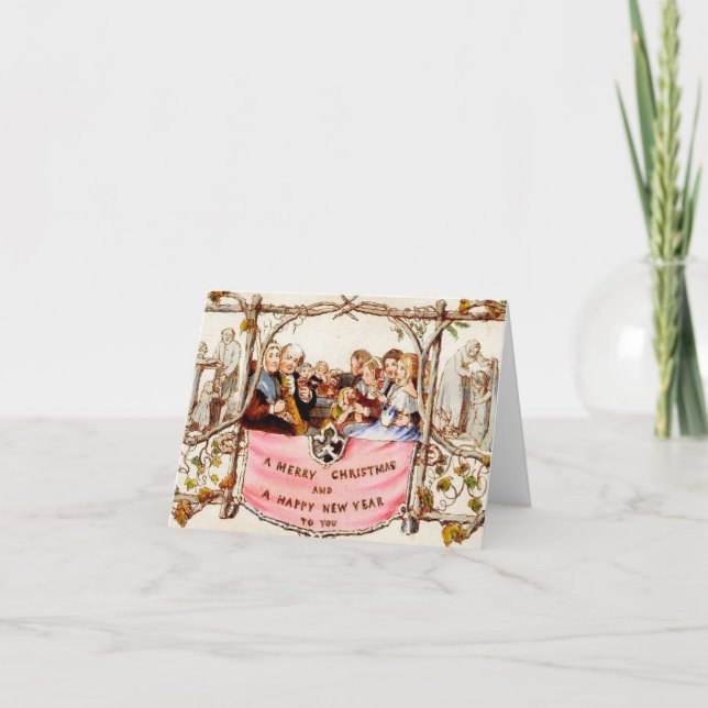 Viktoriansk jul helgkort (Framsida)