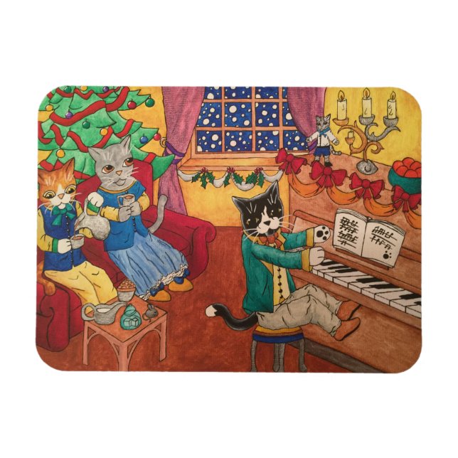 Viktoriansk jul magnet (Horisontell)