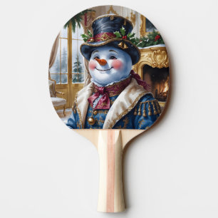 Viktoriansk juldesign i Snögubbe Pingisracket