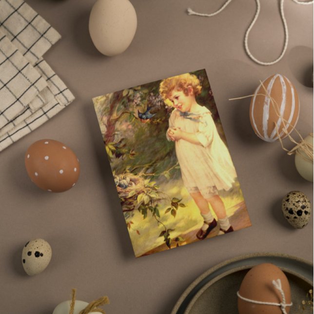 Viktoriansk kutin med fågelkort (Skapare uppladdad)