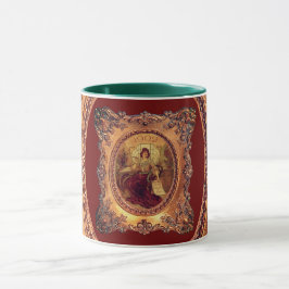 Viktoriansk kvinna i elegant Victorian ram Mugg