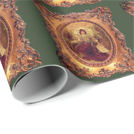 Viktoriansk kvinna i elegant Victorian ram Presentpapper