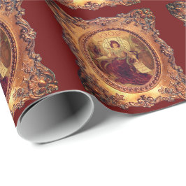 Viktoriansk kvinna i elegant Victorian ram Presentpapper