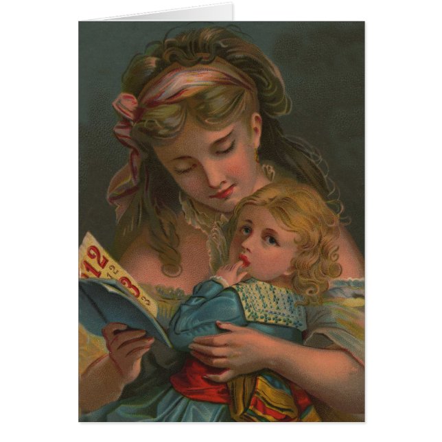 Viktoriansk lästid hälsningskort (Framsidan)