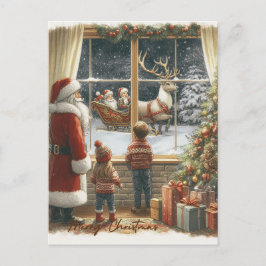 Viktoriansk rustik julkort vykort