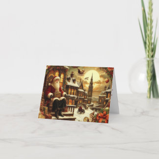 Viktoriansk Santa-vikningskort Kort