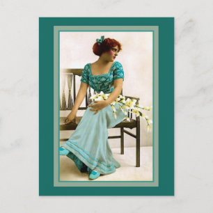 Viktoriansk skönhet, återskapat foto vykort