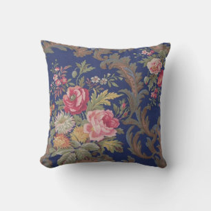 Viktoriansk stil-blommigt chintz med vintage kudde