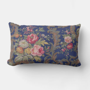 Viktoriansk stil-blommigt chintz med vintage lumbarkudde