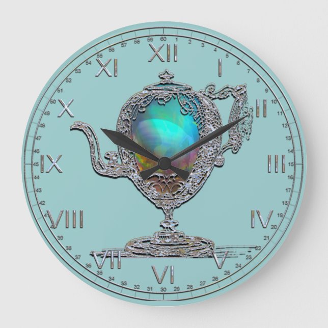 Viktoriansk Tekanna Stor Klocka (Framsida)