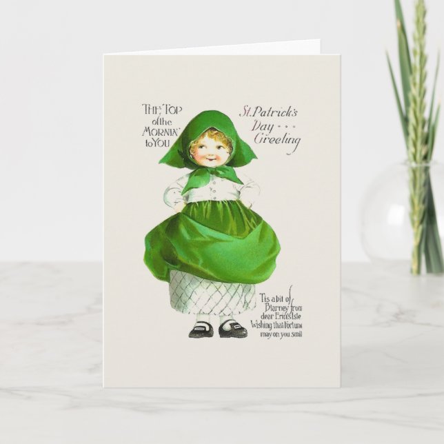 Viktoriansk topp på Mornin St. Patrick's Day Card Kort (Framsida)