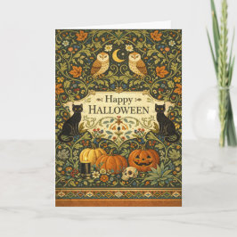 Viktoriansk trädgård vintage Halloween Kort