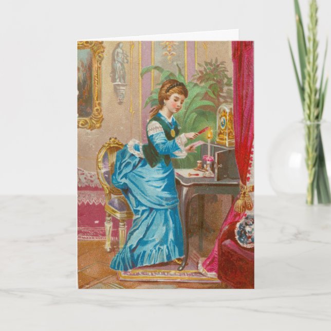 Viktoriansk uppmuntrande dikt "Om man visar sig sv Kort (Framsida)