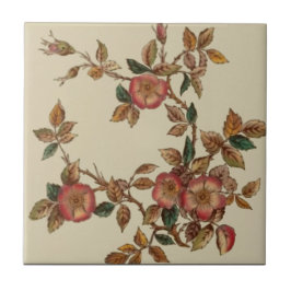 Viktoriansk Vild Ro Transferware Repro Art Kakelplatta