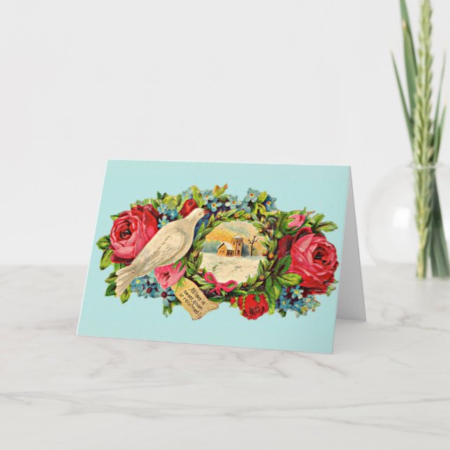 Viktoriansk vit duva och kärlek meddelande (Framsida)