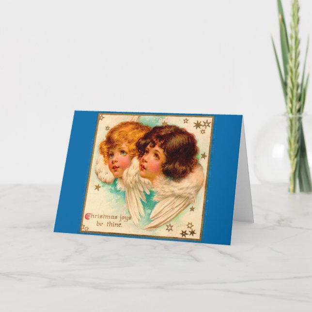 Viktorianska änglar julglädjen är Thine Kort (Framsida)