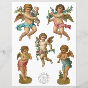 Viktorianska Änglar-klipp Fussy klippbok Papper