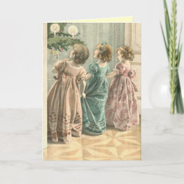 Viktorianska barn - julkort helgkort