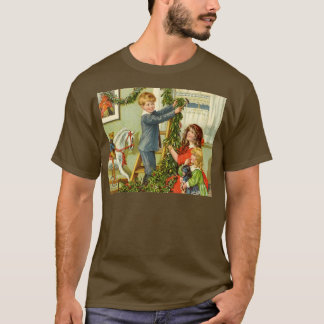 Viktorianska barn Viktorianska barn Dekorerar T Shirt