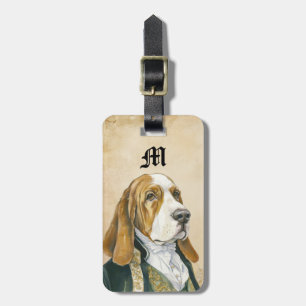 Viktorianska Basset Hound Hund Resväskemärken Bagagebricka