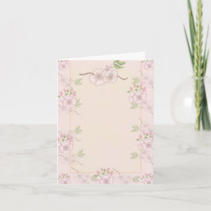 Viktorianska blommor tomt tackkort