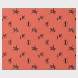 Viktorianska Equestrian Dam Wrapping Papprare Presentpapper