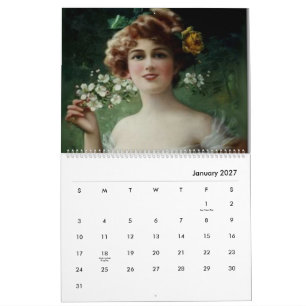 Viktorianska era vintage-målningar kalender