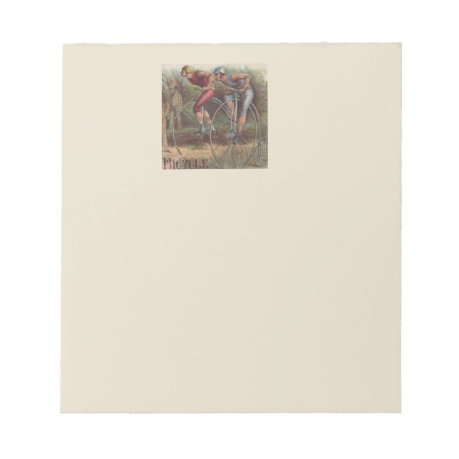 Viktorianska höghjul-cyklar anteckningsblock (Framsida)